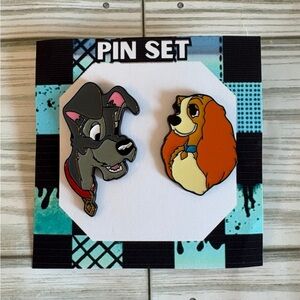 🐶Disney Inspired Lady and Tramp Enamel Pin Set